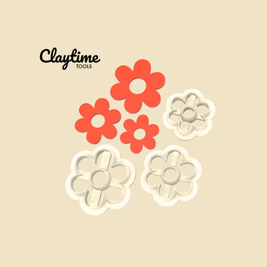 Geometric flower daisy for polymer clay