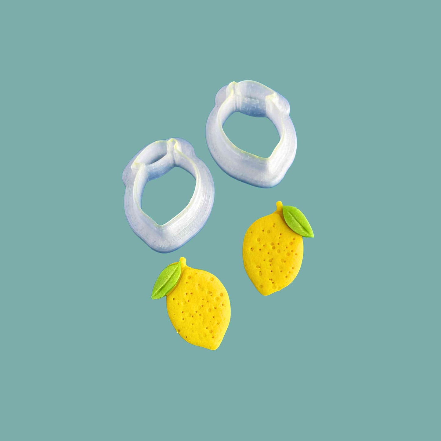 Small lemon stud cutters for polymer clay