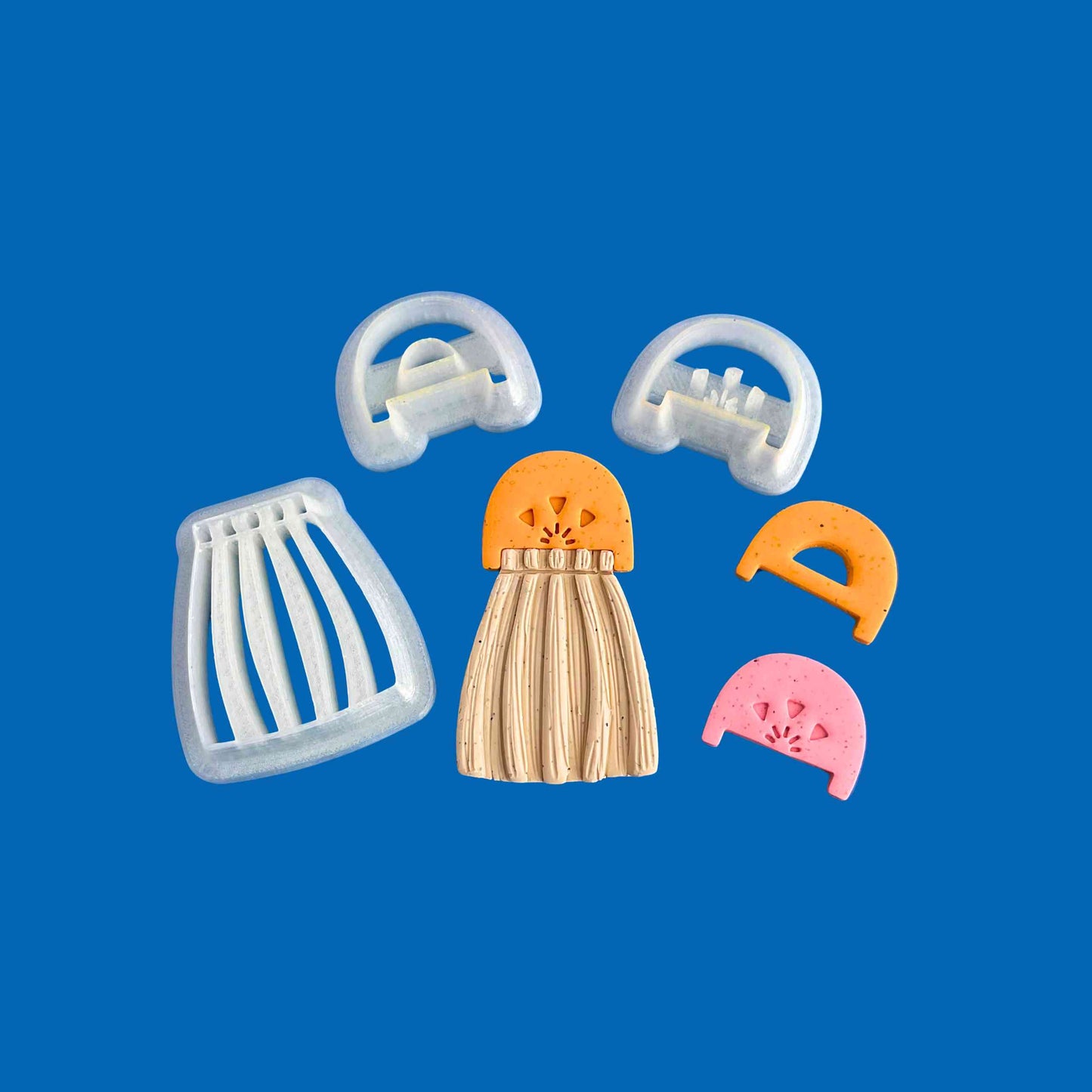 macrame fan set of cutters for polymer clay