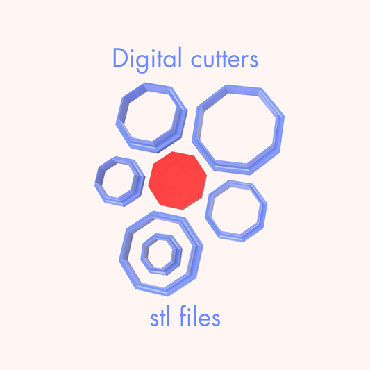 Octagon cutters - DIGITAL STL FILES