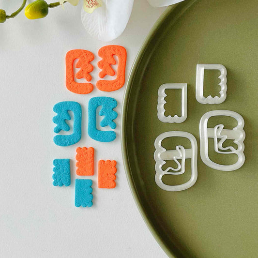 Geometric abstract cutters for clay