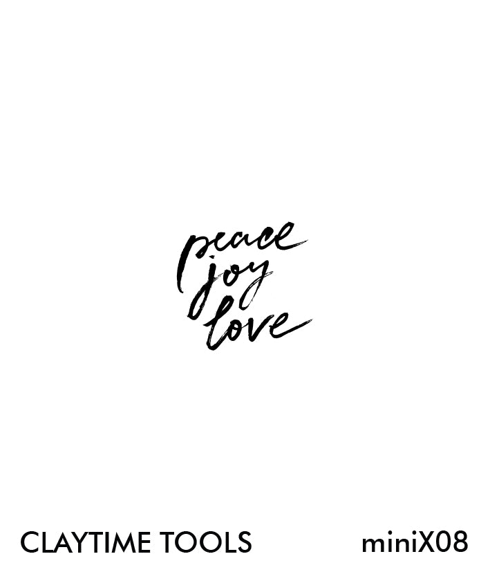 "Peace Joy Love" Christmas Mini Silkscreen For Clay