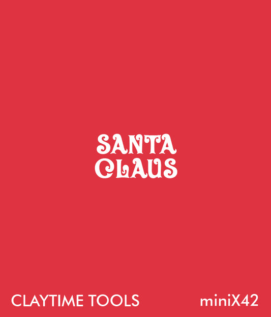 "Santa Claus" Mini Silkscreen For Clay