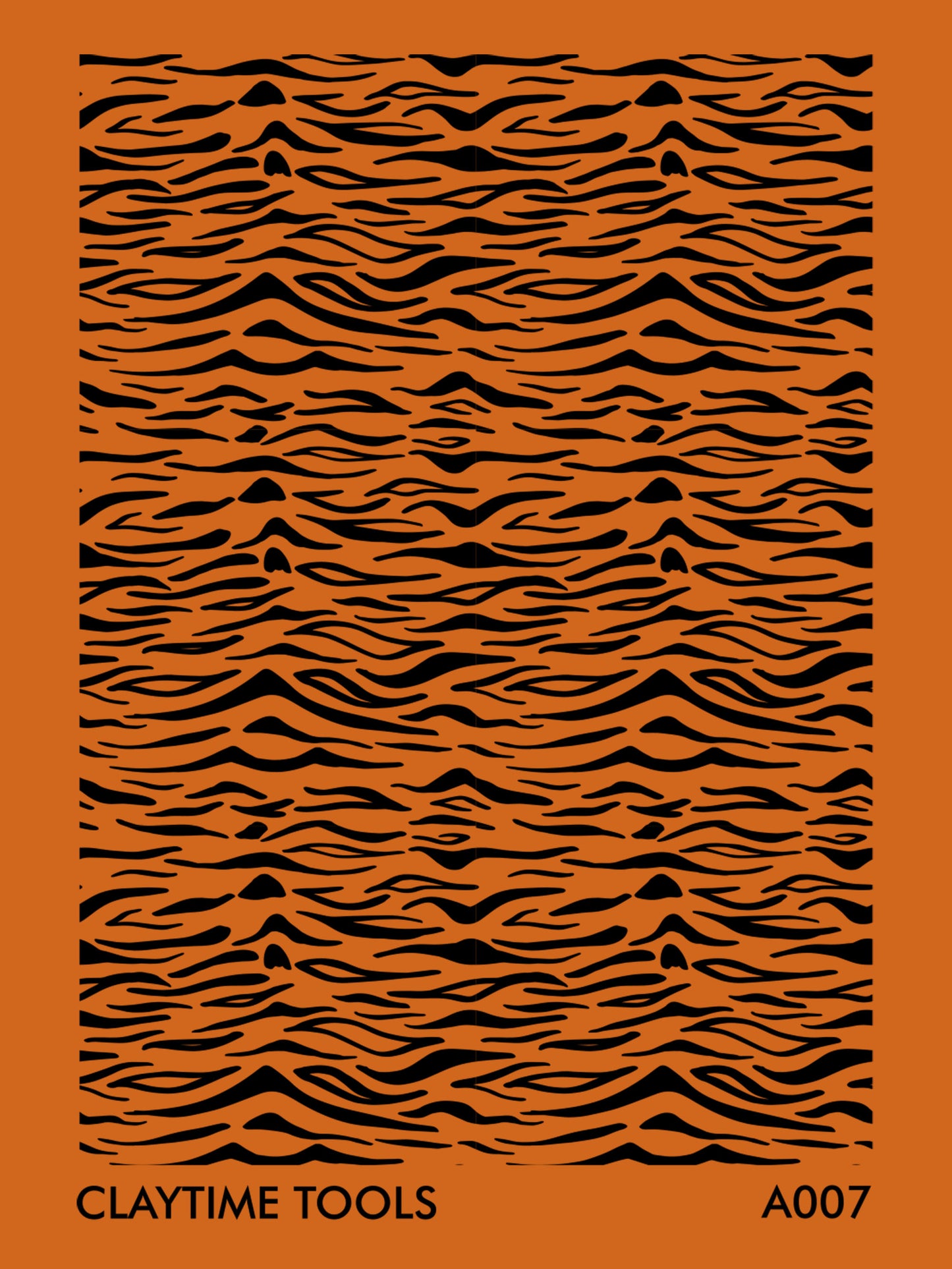 Tiger animal print pattern silkscreen for clay