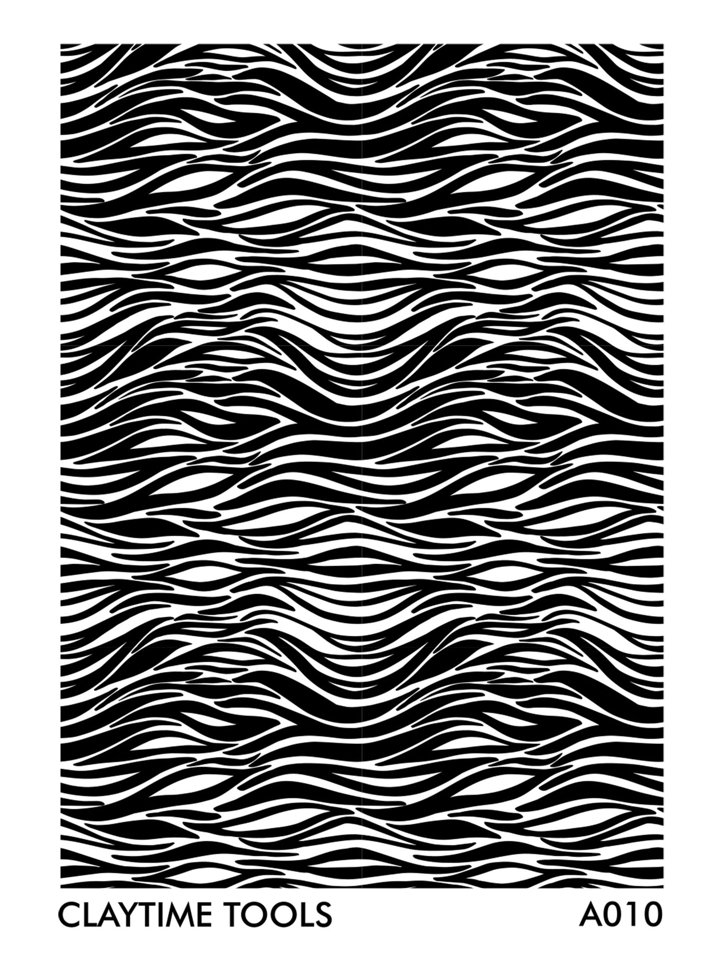 Zebra pattern silkscreen for clay