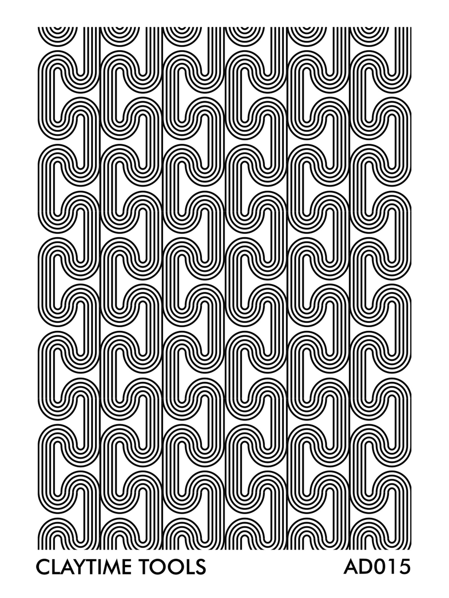 Art deco tubes motif in a white background.
