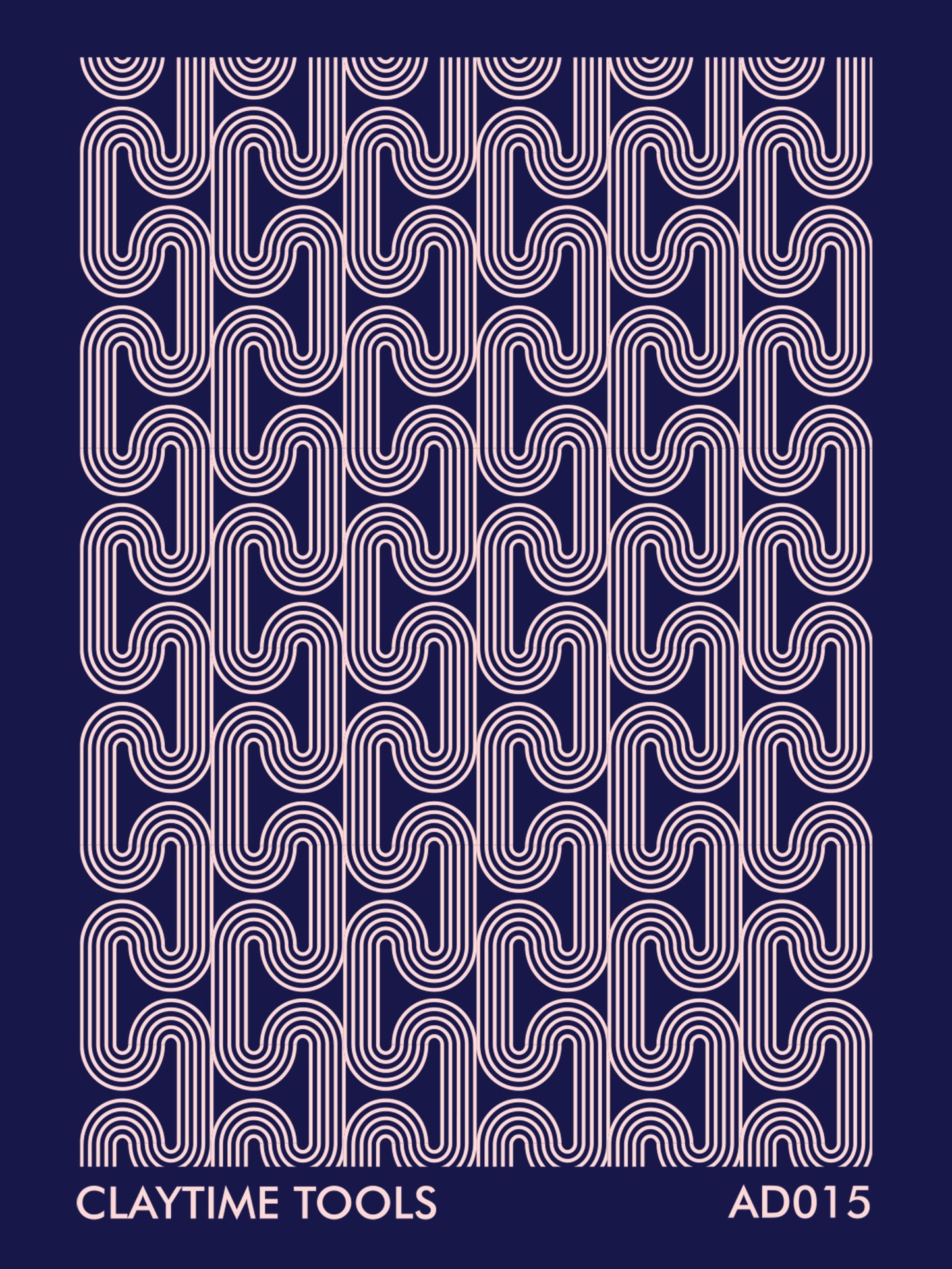 Art deco tubes motif in a blue background.