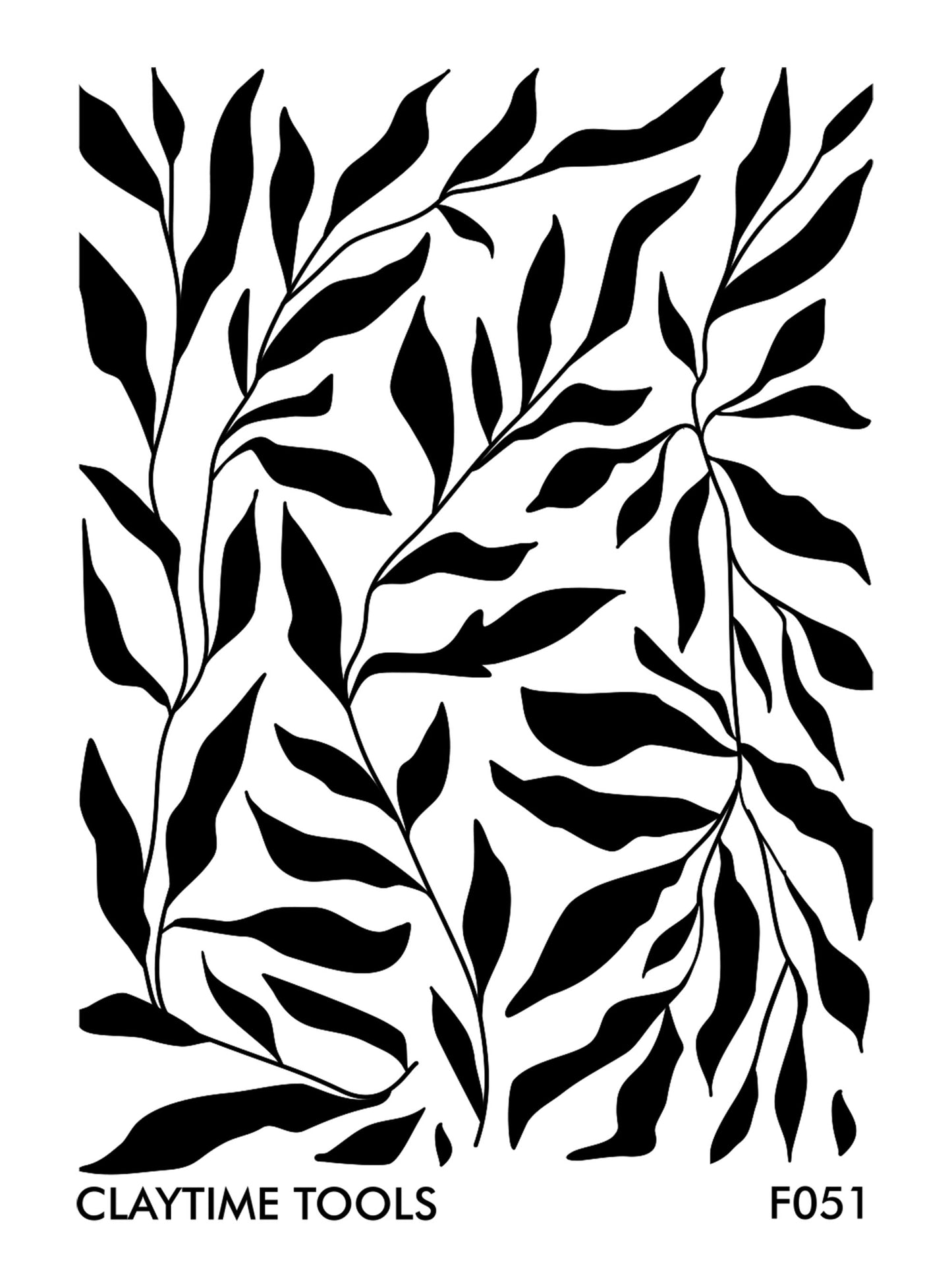 silkscreen with leaves for clay