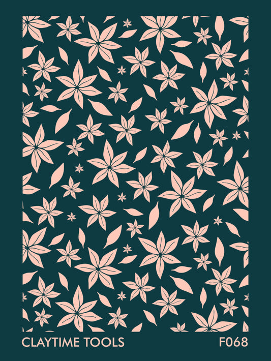 Poinsettia flower silkscreen