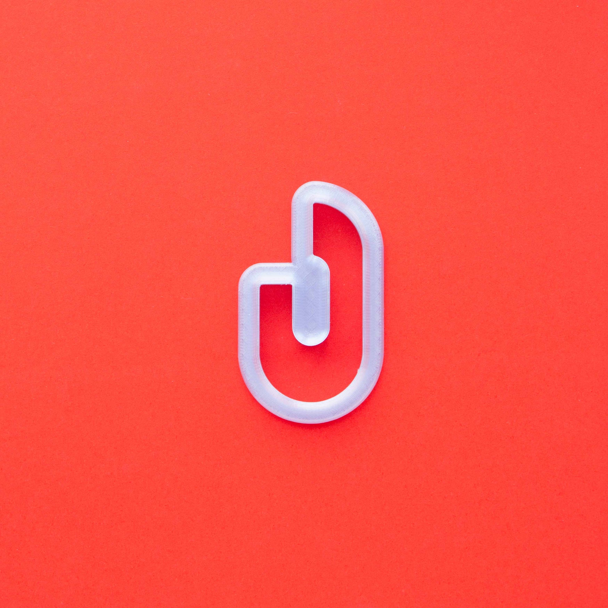 abstract oval cutter in red background