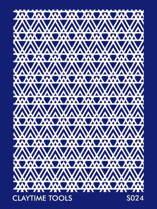 3D Triangles in a blue background.