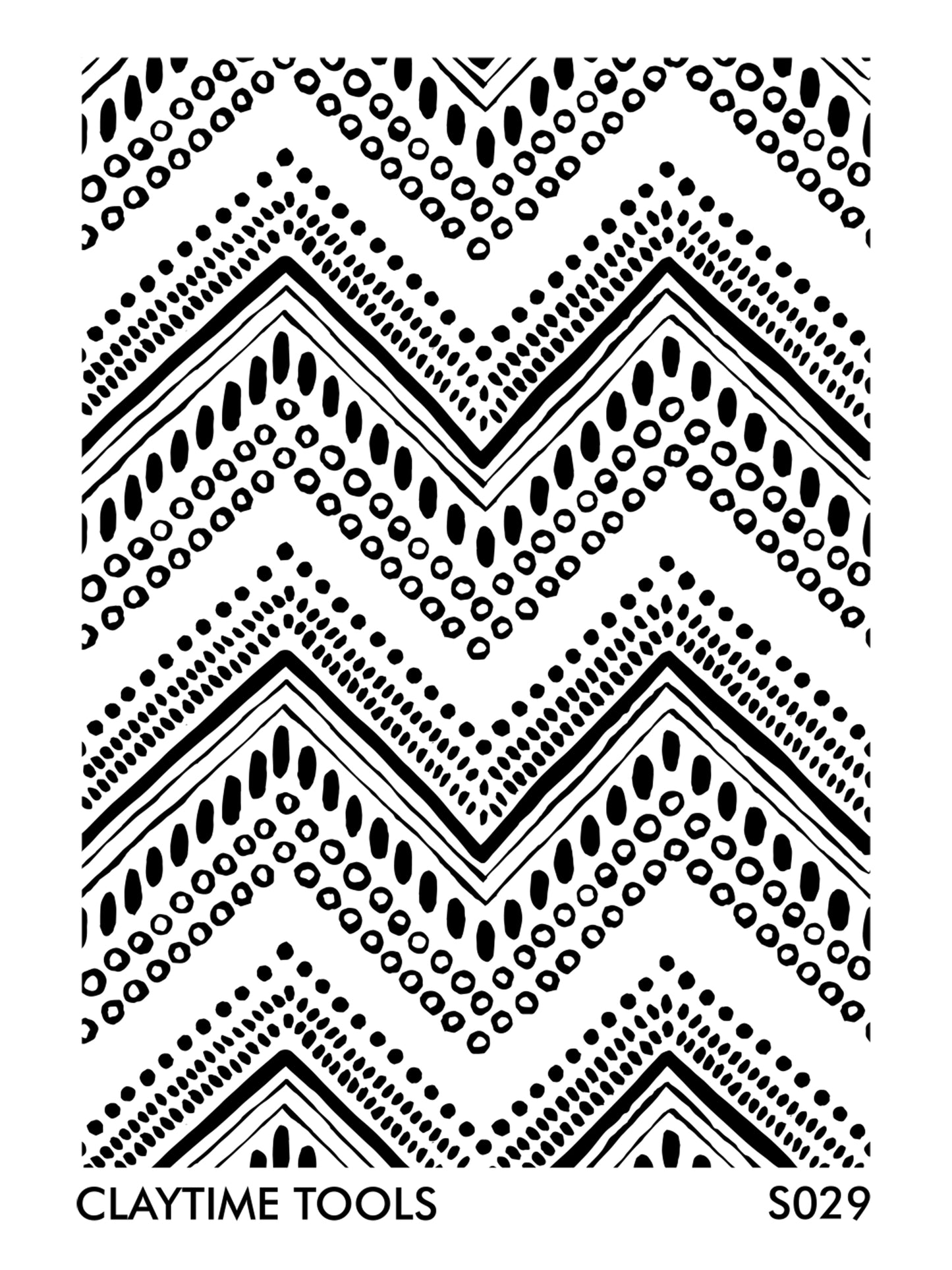 Ethnic wave pattern on a white background.