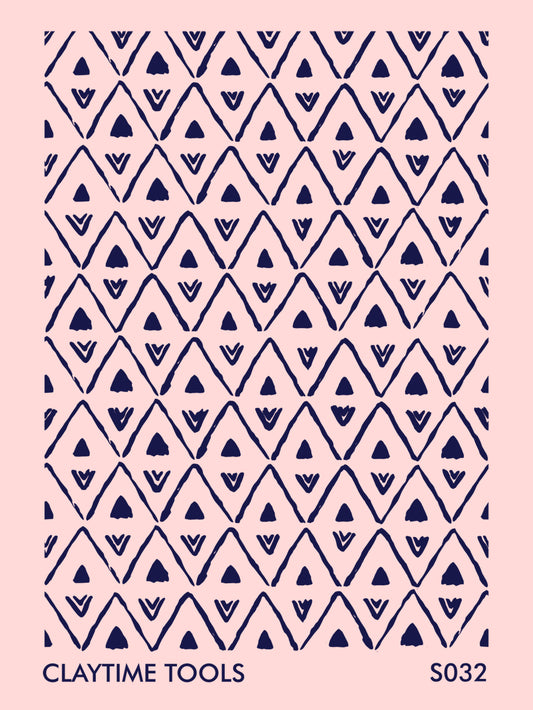 Ethnic flower pattern on a light pink background.