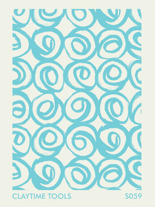 Circular pattern silkscreen on a white background.