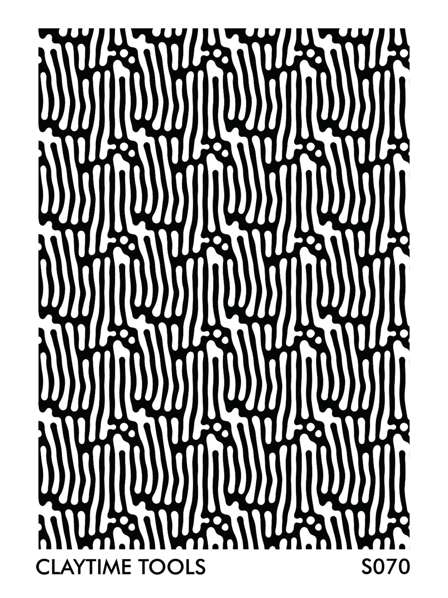 Image of a silkscreen print featuring abstract, organic patterns.