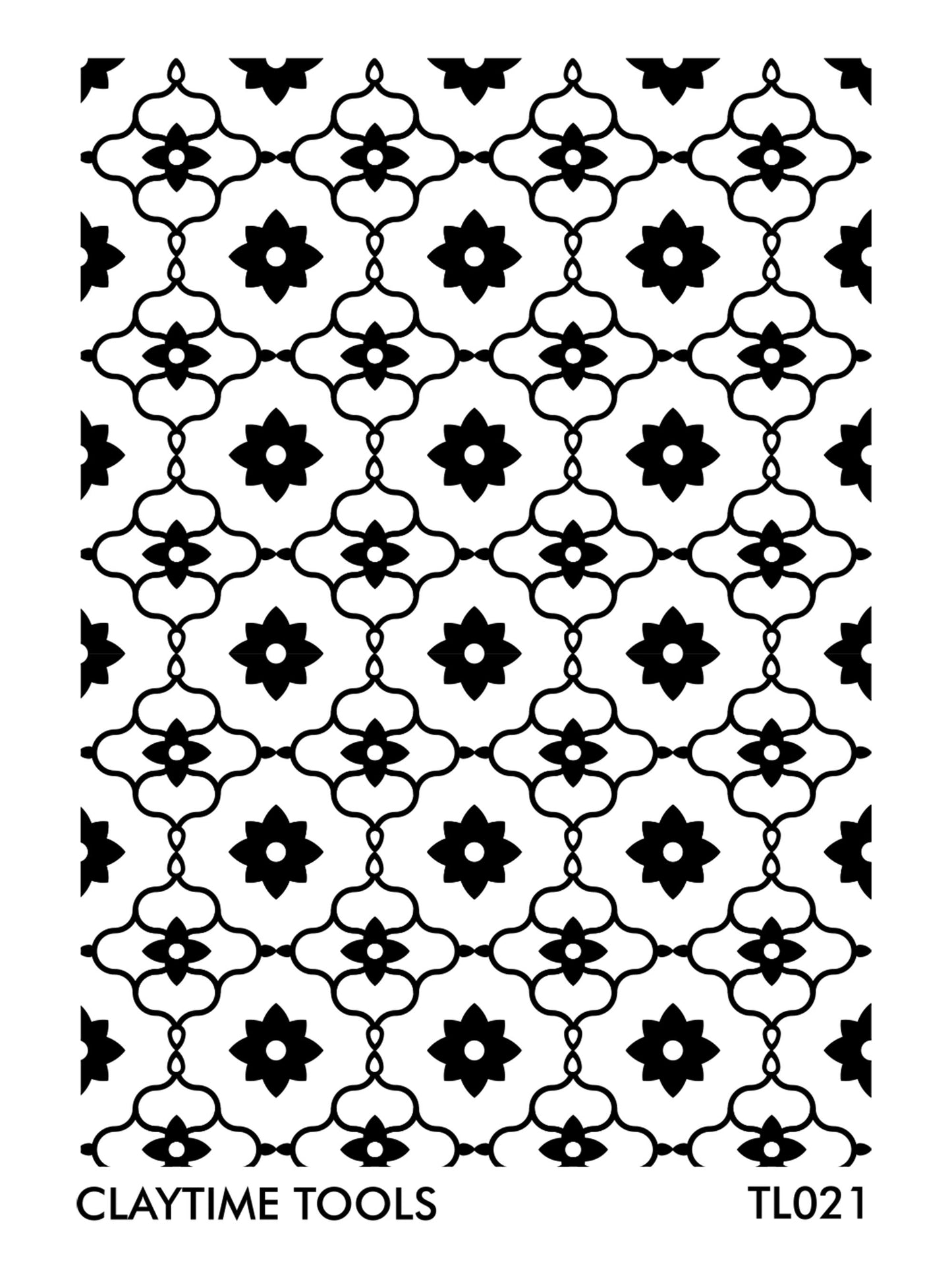 Decorative stars tile silkscreen for clay