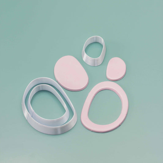 different oval sizes polymer clay cutters