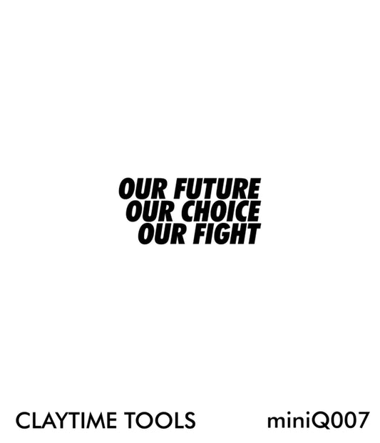 "Our future our choice our fight" Mini Silkscreen